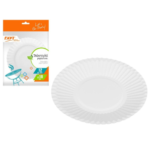 Talerze papierowe 18cm 12 sztuk RAVI